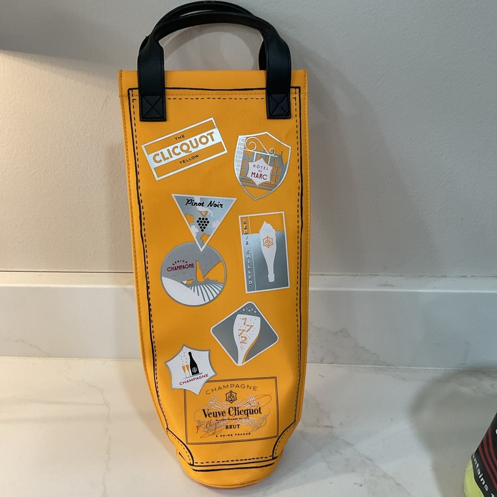 Champagne Brut Veuve Clicquot Ice Jacket Insulated Bottle Cooler Tote Bag